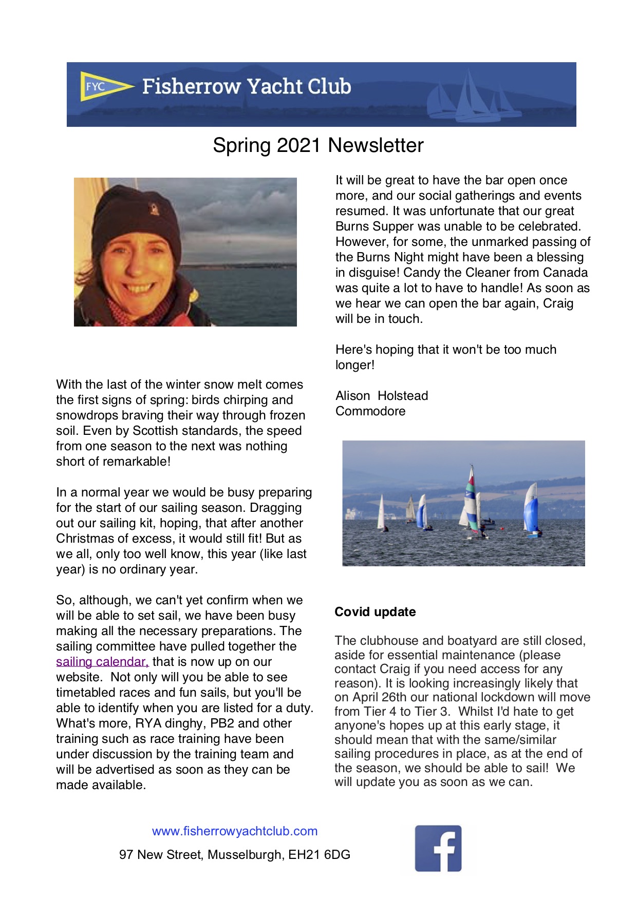 Fisherrow Yacht Club Spring 2021 Newsletter